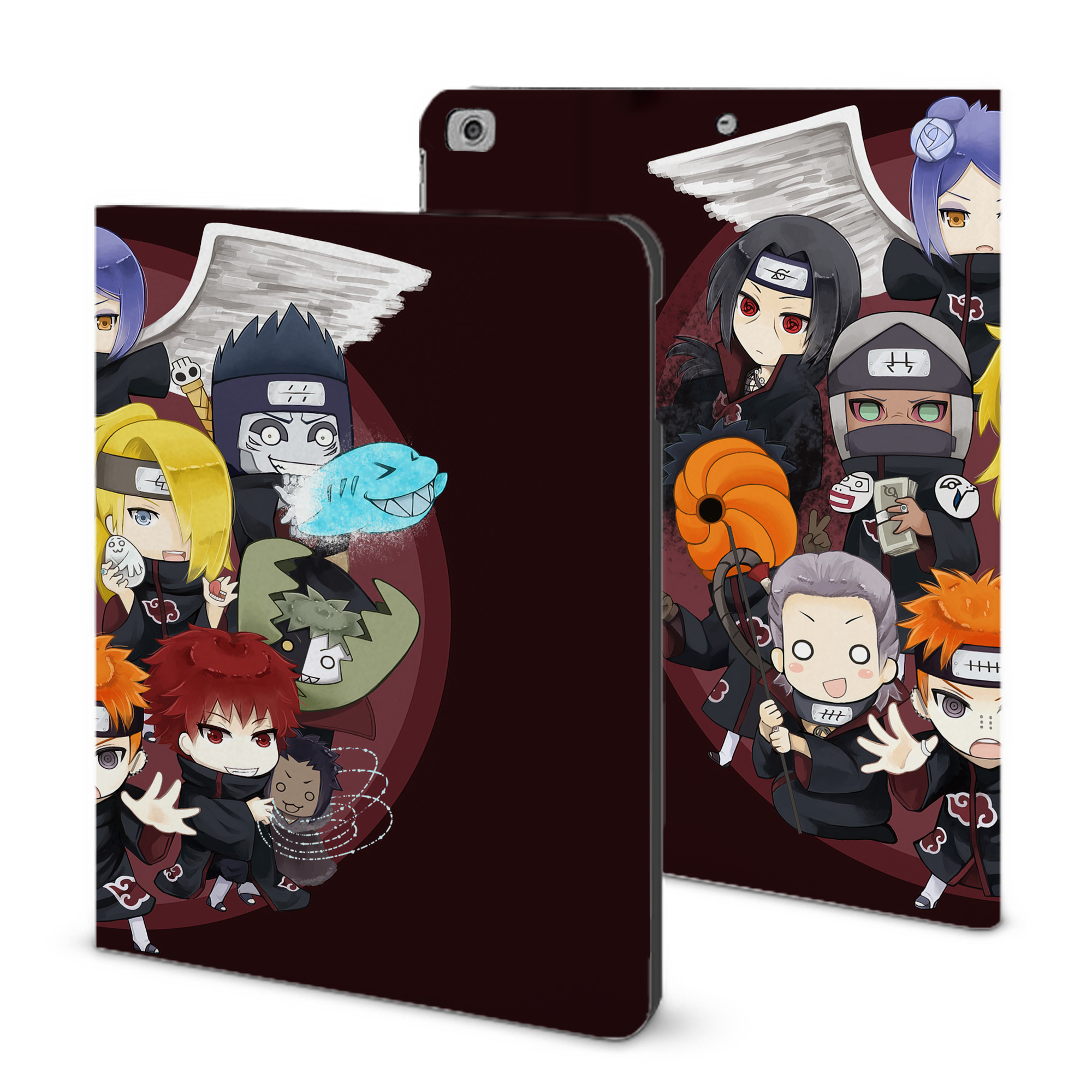 （画像用） NARUTO -ナルト- NARUTO -ナルト- 疾風伝 IPad ケース ブック型 PUレザー TPU 耐衝撃 軽量 薄型 ペン収納なし 全面保護 IPad 各モデル対応